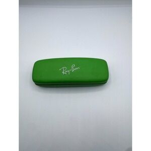 Ray-Ban Eyeglasses Sunglasses Hard Leather Clamshell Green Case w/ Red Interior
